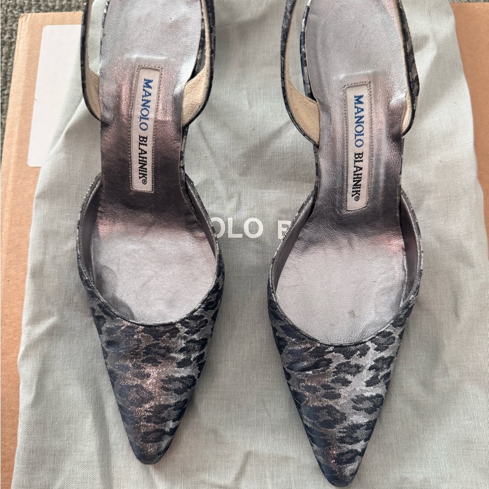 Manolo Blahnik Leopard Print Heels